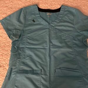 Shirts- teal scrub top